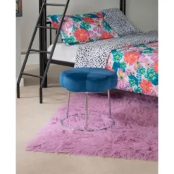 Shireen Accent Vanity Stool Navy Blue -Bed Frame Shop 1228879f 65ec 43f4 aa57 a31776975bb3