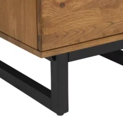 Aldo 1 Drawer Nightstand In Brown Oak Wood With Black Metal Legs -Bed Frame Shop 1240b68b c651 4a8a 8a5f 6f5474150aeb