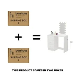 Boahaus Iris Vanity With Light Bulbs - Silver -Bed Frame Shop 138261b3 cf46 4218 8436 881a05d4c6dd