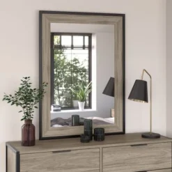 Atria Bedroom Mirror By Bush Furniture - Charcoal Gray -Bed Frame Shop 139b7b8e 058d 4c3a adea 9de1d5f55116
