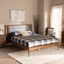 Baxton Studio Regis Modern And Contemporary Wood Platform Bed-Light Grey - Full -Bed Frame Shop 13aefa84 e874 4df6 982b 64f580269a60