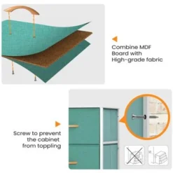 Pellebant 5 Drawers Vertical Storage Tower Organizer - Green - 5-drawer -Bed Frame Shop 13f44c73 f58a 4cc8 90d8 3488e7d6802d