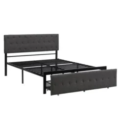 Nestfair Metal Storage Platform Bed With Big Drawer - Grey - Queen -Bed Frame Shop 14079354 e141 4fc6 82c4 e497dc0c78f8
