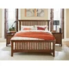 Modern Mission Vintage Oak Finish Wood Bed - Queen