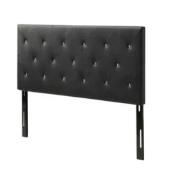 Silver Orchid Heston Contemporary Crystal Diamond Tufted Black Headboard - Black - King -Bed Frame Shop 1512e188 4dca 4686 bbd5 70a0ee01e9cf