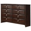 Transitional Style Wood Dresser With 8 Drawers, Brown