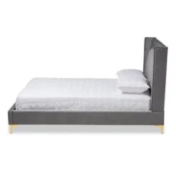 Baxton Studio Contemporary Velvet Upholstered Tufted Glam Platform Bed - Blue - King -Bed Frame Shop 15288817 0e7d 4b86 b918 94c16b6d0c6b