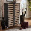 Baxton Studio Contemporary Shoe Storage Cabinet - Oak Brown And Dark Gray - No Drawers