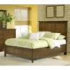 Modern Shaker Truffle Solid Mahogany Panel Bed - California King