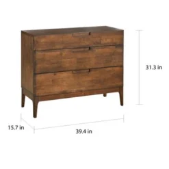 Lifestorey Lorraine Mid-century Modern 3-drawer Dresser - Walnut - 3-drawer -Bed Frame Shop 1664a432 90c7 4081 972b 279b7a36f704