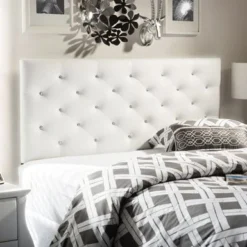 Baxton Studio Silver Orchid Ahern Contemporary Headboard - Full - White -Bed Frame Shop 166fa8ce 2383 45ea a686 7b4541205fb1