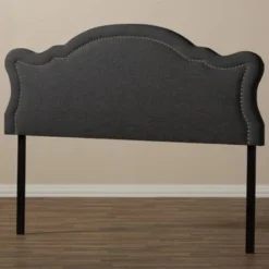 Baxton Studio Contemporary Fabric Upholstered Headboard - Queen Size - Grey Beige -Bed Frame Shop 168cd767 686b 4462 8525 2fd89d1d817b