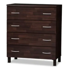 Baxton Studio Maison Modern And Contemporary Oak Brown Finish Wood 4-Drawer Storage Chest - 4-drawer -Bed Frame Shop 17318c9e eba9 45ed 9957 74be46e9ab97