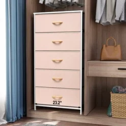 5 Drawers Vertical Dresser Storage Tower Organizer Unit For Bedroom - Black - 5-drawer -Bed Frame Shop 1790da91 5d86 48a8 acb7 e9e3a86ffd4f