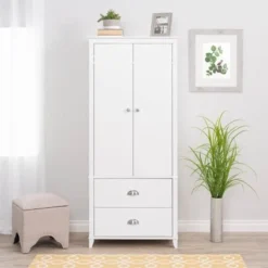 Prepac Yaletown 2-Door Armoire - Black -Bed Frame Shop 18478ec0 f4bd 42c6 bc29 23bdbf2ef763