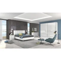 Piano 3-Drawer Nightstand - White - 3-drawer