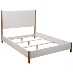 Alpine Furniture Madelyn Wood Panel Bed In White - King -Bed Frame Shop 188925ef 08bc 464d a05e 0423a76616db
