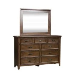 Copper Grove Saddlebrook Tobacco Dresser & Mirror - 9-drawer -Bed Frame Shop 189fbd95 b510 42eb 812d 05c0eef4c5e0