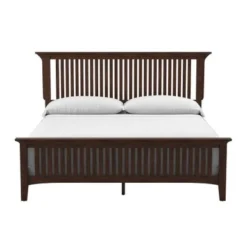 INSPIRED By Bassett Modern Mission Vintage Oak Finish Bed Set - King/Eastern King -Bed Frame Shop 1900d1f0 7d7c 46ad 912e f19b3e52e69d