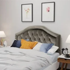 Killian Glam Velvet Full/Queen Headboard By Christopher Knight Home - Black -Bed Frame Shop 192681fc 2d0a 4ef8 842b a59645b708be