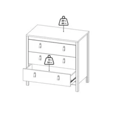 Porch & Den Madrid 3 Drawer Chest - Black Matte -Bed Frame Shop 193871c2 0bf1 4d3e b26d 7f7da93e367e