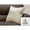 Pillows/ 18 X 18 Square/ Insert Included/ Decorative Throw/ Accent/ Sofa/ Couch/ Bedroom/ Polyester/ Hypoallergenic/ Gold/ Modern