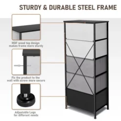 VredHom 5 Drawers Vertical Dresser Storage Tower - Black - 5-drawer -Bed Frame Shop 1bc207e1 d8c6 414e be04 4317a4d451cc