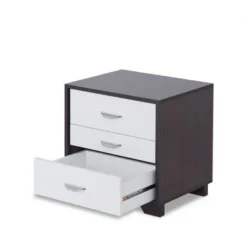 Urban Designs Dore Collection 3-Drawer Nightstand - Walnut & Espresso - Walnut Finish -Bed Frame Shop 1be1db6c 7e27 49f6 b2ca 0c36b25429c8