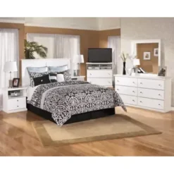 White Bostwick Shoals Queen/Full Panel Headboard -Bed Frame Shop 1c1c45fc 5c73 4683 890e a594c9f097fb