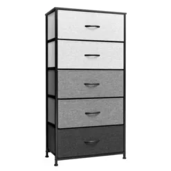 5 Drawers Vertical Dresser Storage Tower Organizer Unit For Bedroom - Brown - 5-drawer -Bed Frame Shop 1c6f8120 55b1 4029 ac0e 4e60578fc8f3