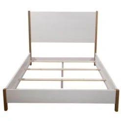 Alpine Furniture Madelyn Wood Panel Bed In White - King -Bed Frame Shop 1c8ca3c0 f2ec 40a5 9c22 5c3c0d5055f7