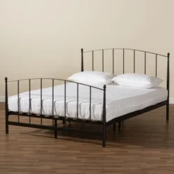 Baxton Studio Lana Modern And Contemporary Black Finished Metal Platform Bed - Full -Bed Frame Shop 1cde1920 3b0a 4a72 b280 ef105343c0b7