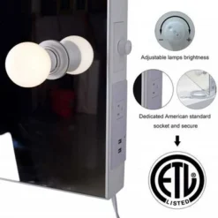 White Vanity Table With Light Mirror - White -Bed Frame Shop 1d2585ce bfd5 45f1 af23 5e302b3d2af3