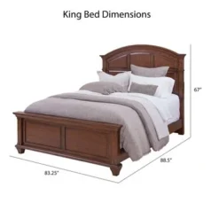 Harbor Point Rustic Cherry Arched Panel Bed By Greyson Living - King -Bed Frame Shop 1e8fad05 399f 4094 bf18 805a2112a7db