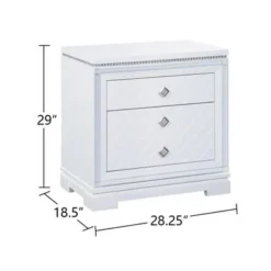 3 Drawers Wood Nightstand - Metallic Mercury -Bed Frame Shop 1ef4f82d fff0 4661 97a7 f6367a8b3eb7