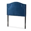 Copper Grove Oleshky Velvet Fabric Headboard - Blue - Twin