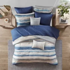 Blue Marina 8 Piece Printed Seersucker Comforter And Coverlet Set Collection King/Cal King 11 Blue Marina 8 Piece Printed Seersucker Comforter And Coverlet Set Collection King/Cal King -Bed Frame Shop 1f14a760 c2c4 4eb8 83f8 64353658f4f9