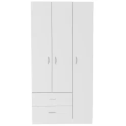 TUHOME Austral 3 Door Armoire With Drawers, Shelves, And Hanging Rod - N/A - Espresso -Bed Frame Shop 1f5fb2dd 866c 4a1e ace7 3efaadd7eabb