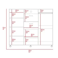 FM Furniture Sicilia Cabinet Dresser With 3 Doors, 2 Drawers, 6 Inner Shelves, Open Shelf, Hanging Rod, And Caster Wheels - Black -Bed Frame Shop 1fc359cb 5b17 4035 ba3e 122e90f7d483