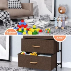 5 Drawers Vertical Dresser Storage Tower Organizer Unit For Bedroom - Black - 5-drawer -Bed Frame Shop 20986420 0fa8 4ca0 a4a5 3c5d4f149a05