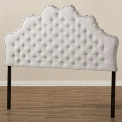 Gracewood Hollow Farouk Contemporary Fabric Headboard - Beige - Full -Bed Frame Shop 2135722c bb47 4067 a975 9ba70b125159