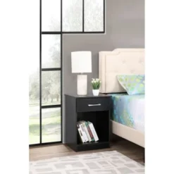 Lindsey 1-drawer Nightstand - Tan -Bed Frame Shop 2140f635 c369 4935 9bce 0efd663f557d