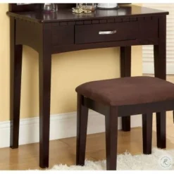 Wood And Mirror Vanity Set With Stool - White -Bed Frame Shop 21a38421 f50f 48d2 b3a8 ff3d00cdf400