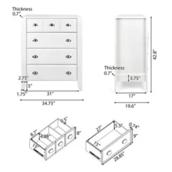 Foisy Faux Wood 3 Piece Dresser And Nightstand Bedroom Set By Christopher Knight Home - White -Bed Frame Shop 21b730ae b6fd 4214 9873 c1d593c52225