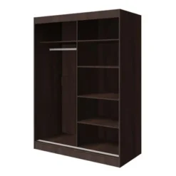 Copper Grove Parasol Modern Glossy Mirrored 2-door Wardrobe Armoire - Wenge-59" -Bed Frame Shop 222607df 802f 4f8d b161 da80ade322f5