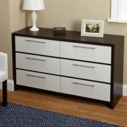 Simple Living Finley White/ Espresso 6-drawer Dresser - White/Espresso - 6-drawer -Bed Frame Shop 227c6b0e 8a8e 4b77 9b53 e1688f3c712c
