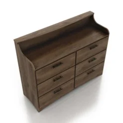 DH BASIC Simple Transitional 47-inch Wide 6-Drawer Double Dresser By Denhour - Vintage Grey Oak -Bed Frame Shop 2288f0d2 ad92 4bfd 95a8 fcc4fc02c058
