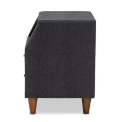 Baxton Studio Contemporary Fabric 2-Drawer Nightstand - Charcoal -Bed Frame Shop 229ee223 0eee 4c3e 8d42 60fac540ff9f