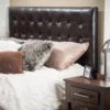 Austin Adjustable King/California King Tufted Bonded Leather Headboard By Christopher Knight Home - Brown