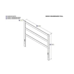 NoHo Full Headboard In White - White - Full